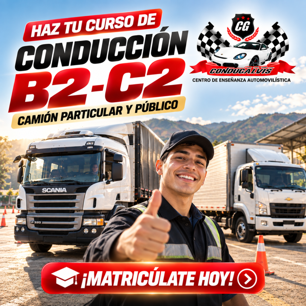 Curso de Conducción B2–C2 – Camión Particular y Público