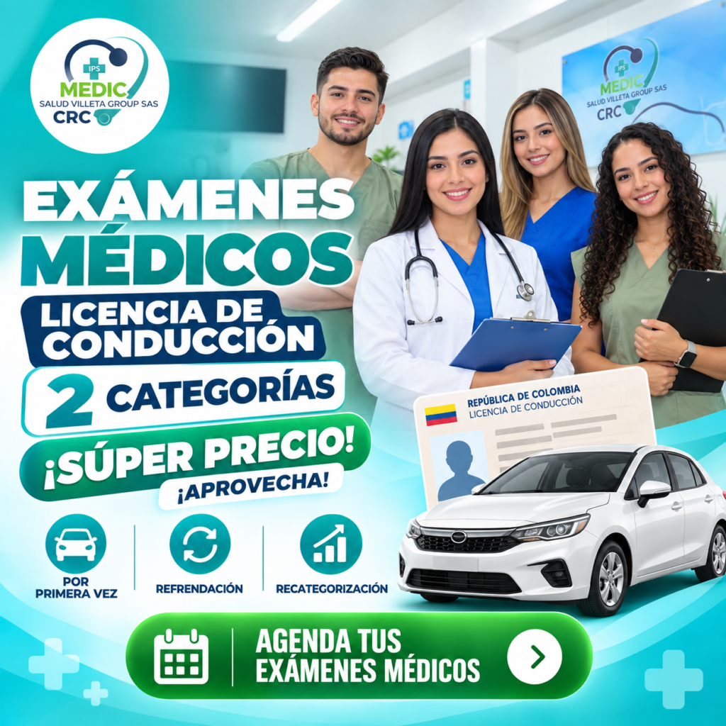 Examen Médico para Licencia de Conducción – 2 Categorías