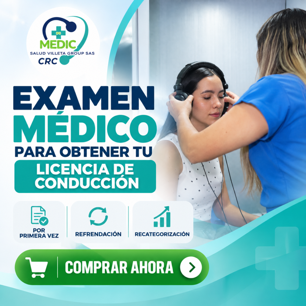 Examen Médico para Licencia de Conducción – 1 Categoría